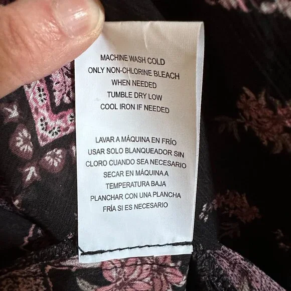 Mason & Belle Laria Crochet Floral Open Front Kimono Large - Picture 6 of 8